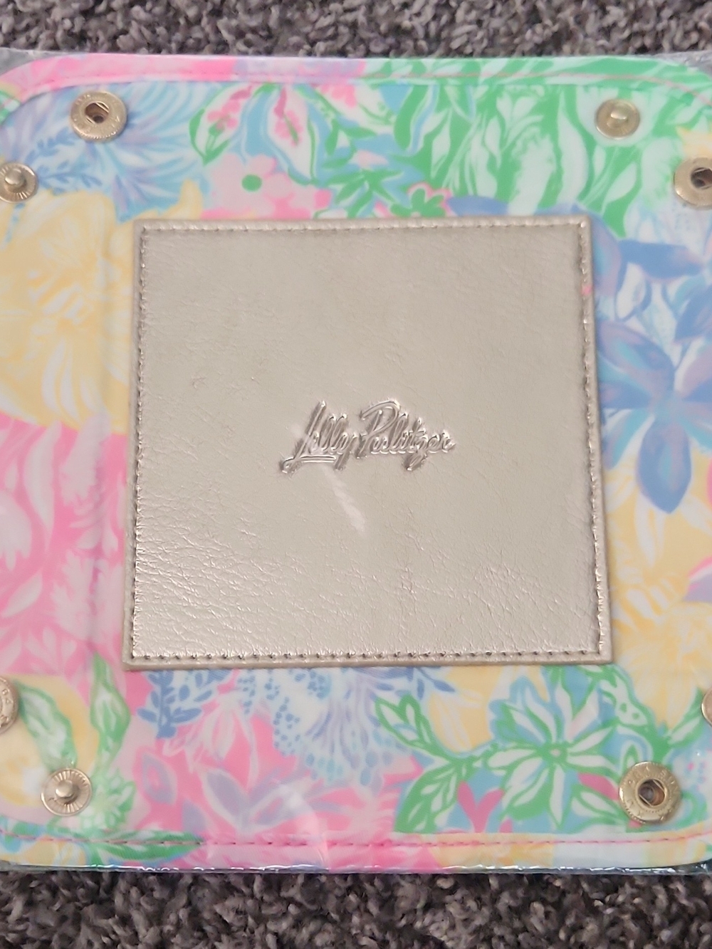 Lilly Pulitzer Pastel Floral Catch All Trey